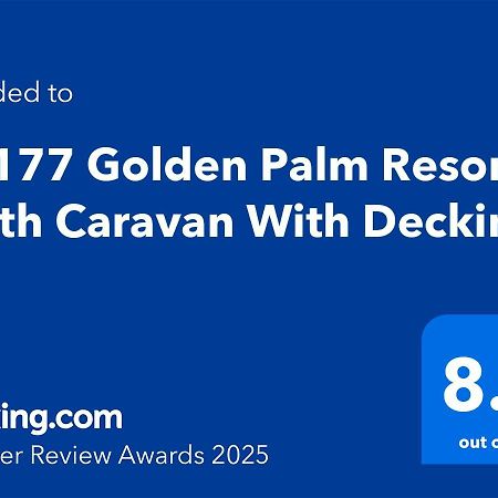 Pg177 Golden Palm Resort 8 Berth Caravan With Decking Chapel St. Leonards Extérieur photo