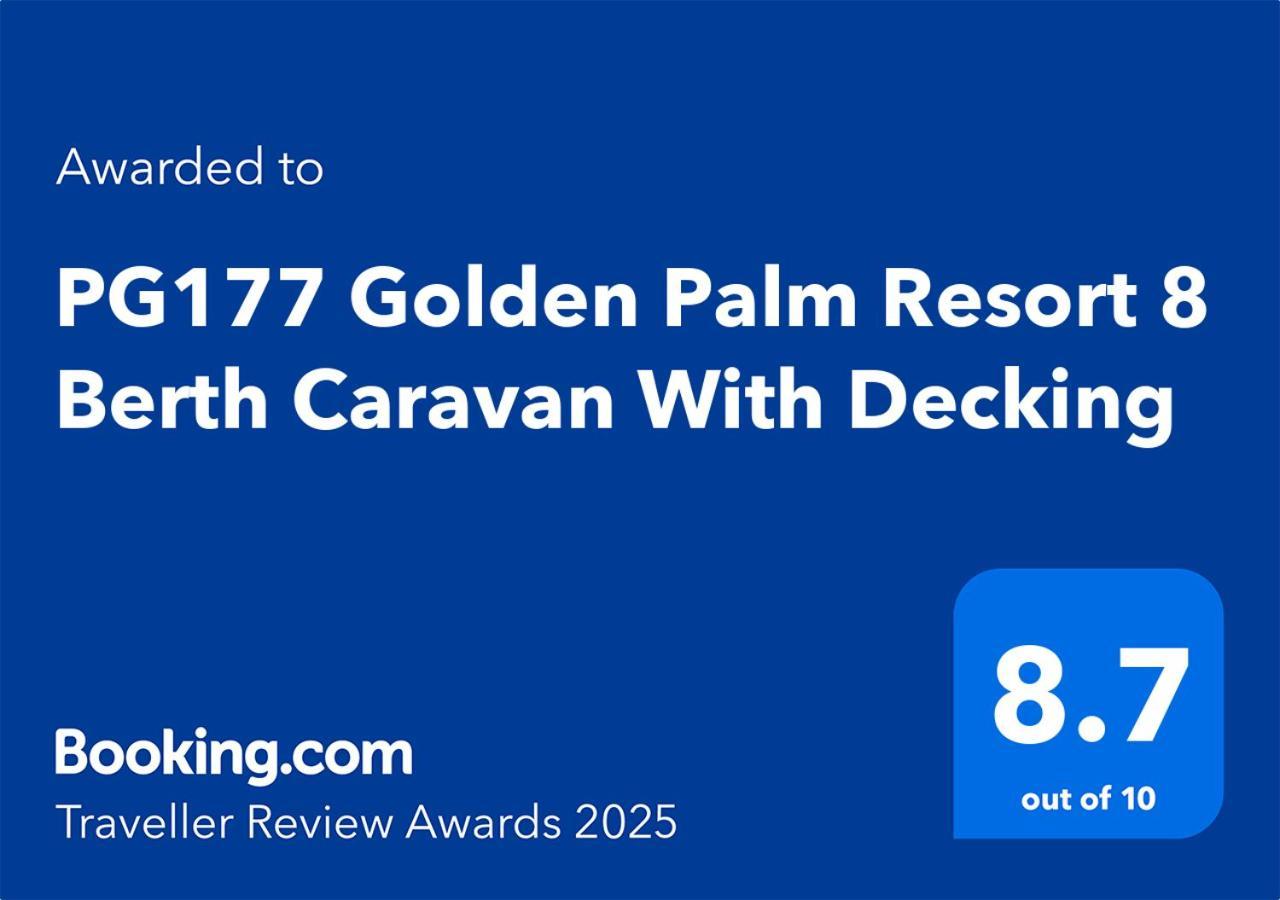 Pg177 Golden Palm Resort 8 Berth Caravan With Decking Chapel St. Leonards Extérieur photo